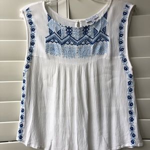 Patrons of Peace Embroidered Boho Top